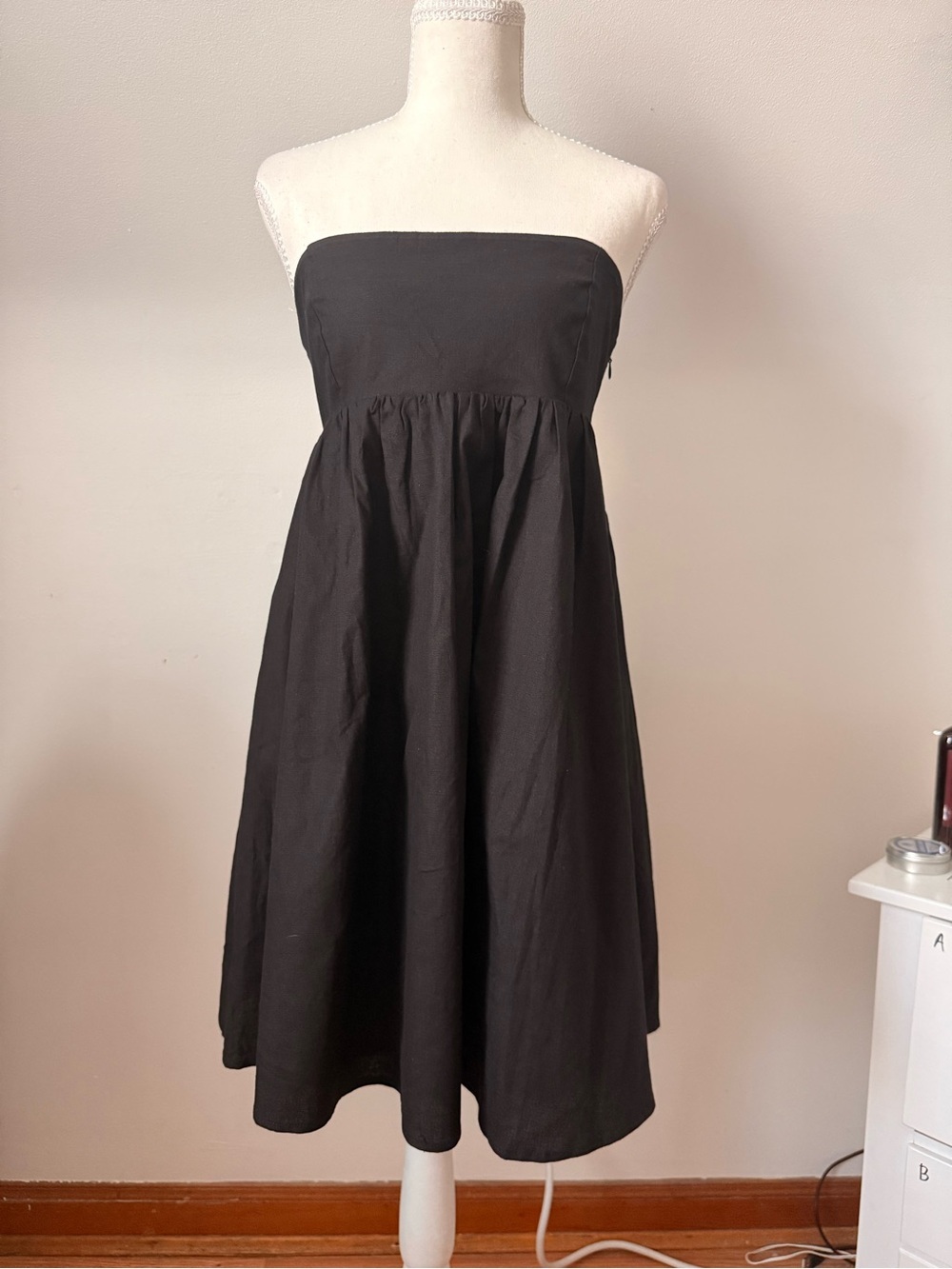 ❇️NWT❇️ Princess Polly Strapless Black 95% Cotton Blend Dress. - Picture 6 of 12